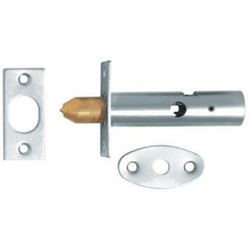 Image of Loops 60mm Security Door Rack Bolt 32mm Fixing Centres Satin Chrome Door Latch Multi unisex