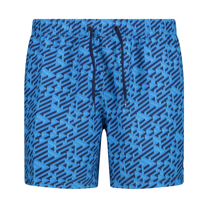 Image of Geometric pattern swim shorts CMP Bleu Male XL