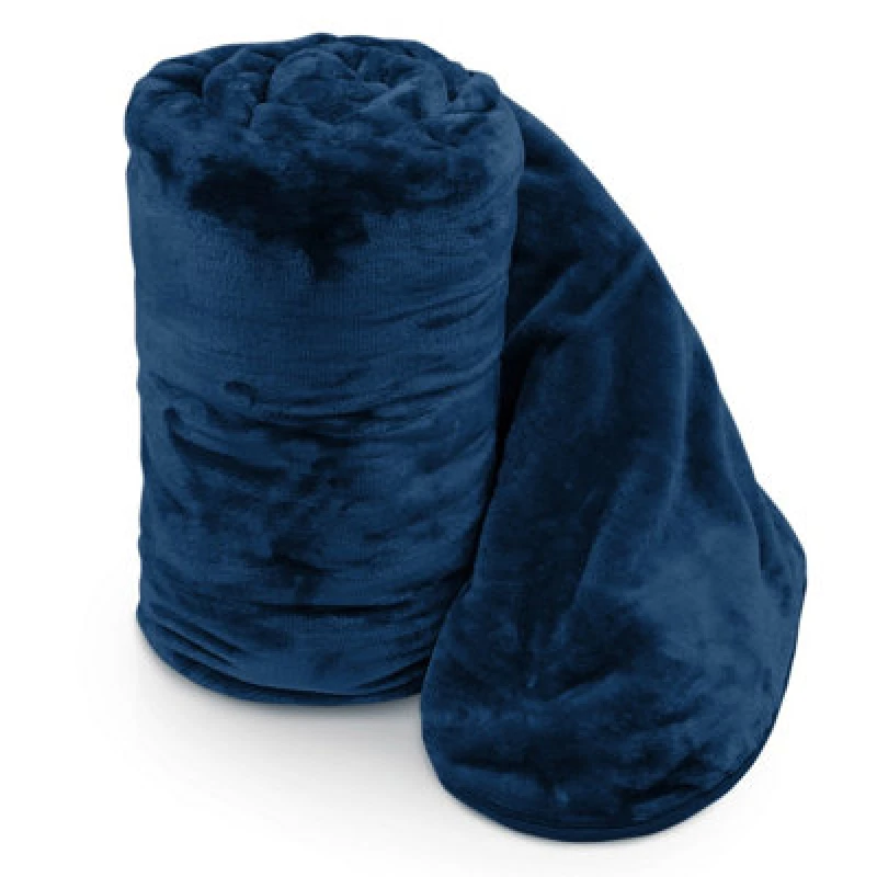 Image of Velosso Luxurious Ultra-Soft Plush Faux Mink Fur Throw Blanket - 150Cm X 200Cm , For Sofa, Bed - Navy