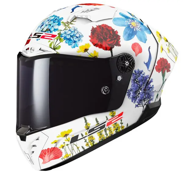 Image of LS2 FF805 Thunder GP Aero Flowers White Full Face Helmet Size S