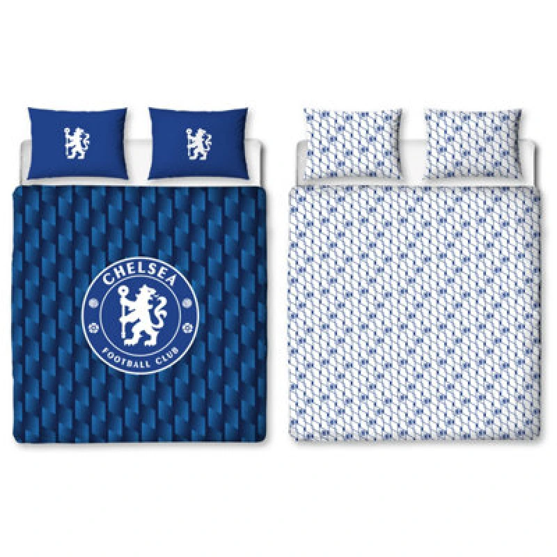 Image of Chelsea Football Club Geometric Double Duvet Cover