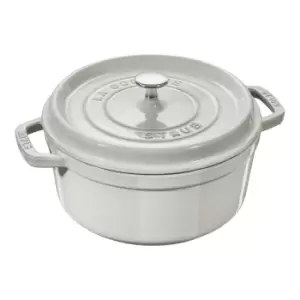 Image of Staub La Cocotte 28cm round Cast iron Cocotte white truffle