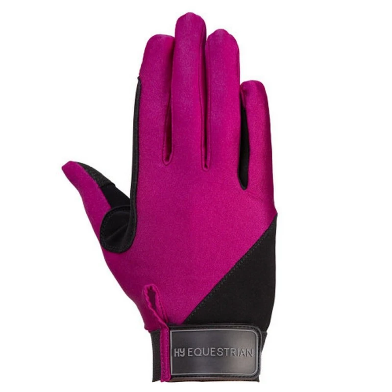 Image of Hy Absolute Fit Riding Gloves in Purple Size: Small Purple Unisex S