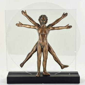 Image of Vitruvian Man Cold Cast Bronze Sculpture