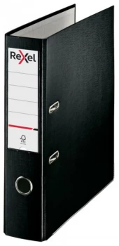Image of Rexel Lever Arch File ECO A4 PP 75mm Black Box 20
