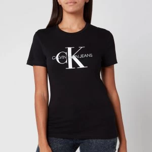 Image of Calvin Klein Jeans Womens Monogram Logo Regular Fit T-Shirt - CK Black - S