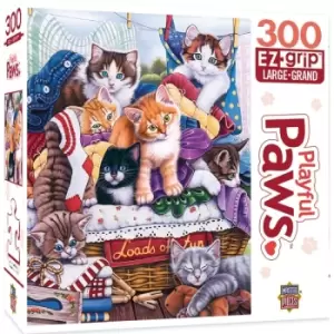 Image of Masterpieces Puzzle Playful Paws Loads of Fun Ez Grip Puzzle 300 piece jigsaw puzzle