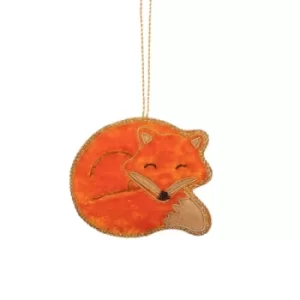 Image of Sleeping Fox Zari Decoration