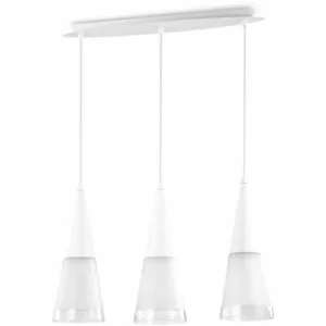 Image of White CONO pendant light 3 bulbs