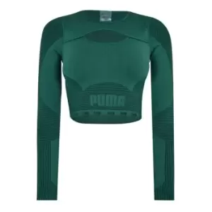 Image of Puma Formknit Seamless Long Sleeve Top Womens - Green