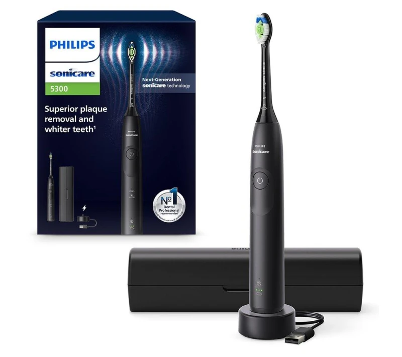 Image of PHILIPS Sonicare Series 5300 HX7101/02 Electric Toothbrush - Black 8720689025201