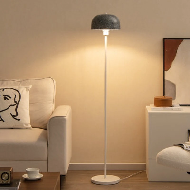 Image of Costway Modern Pole Floor Lamp Standing Lamp With Lampshade And Foot Switch E27 Socket