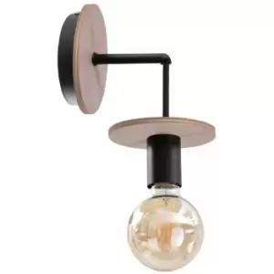 Image of Netlighting Saturn Wall Lamp Natural, Black, 12cm, 1x E27