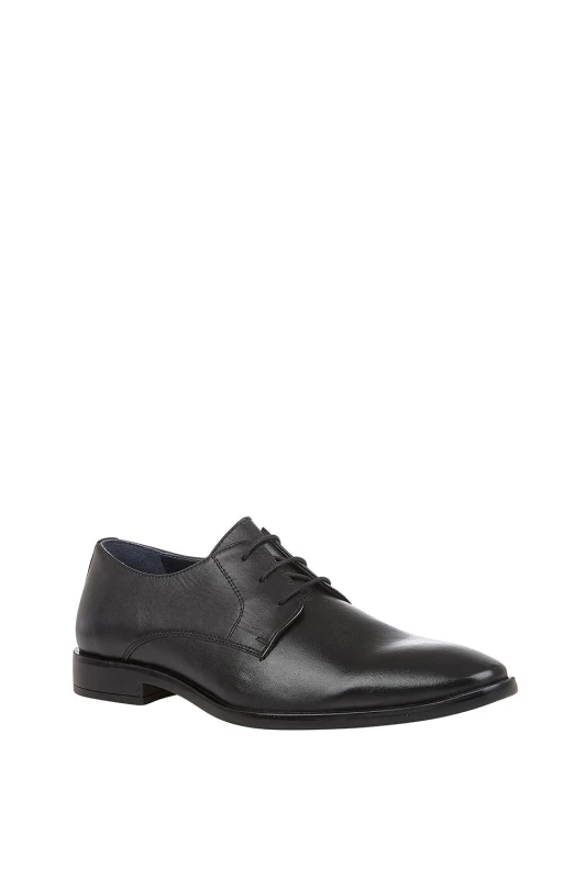 Image of Lotus Lotus Men Black 'Ross' Leather Derby Shoes Size: 7 Black 7 Male 5057561382644