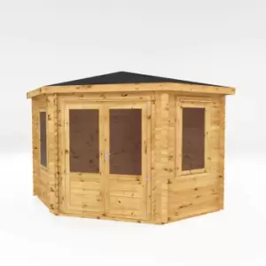 Image of Mercia 3m x 3m 44mm Wall Corner Cabin