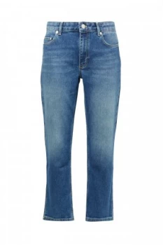 Image of French Connection Boy Fit Side Split Jeans Washed Blue