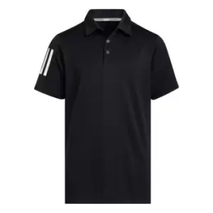 Image of adidas 3 Stripe Polo Shirt Junior Boys - Black