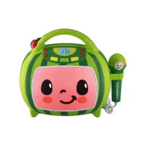 Image of Cocomelon Karaoke Machine with Built-in Cocomelon Songs and Microphone for Kids