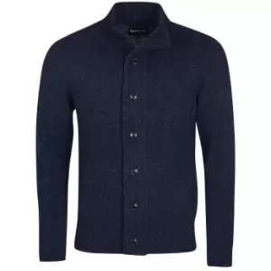 Image of Barbour Mens Essential Tisbury Zip Through Cardigan Navy XL
