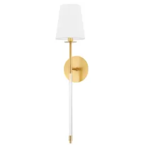 Image of Hudson Valley Lighting 1 Light Tall Wall Sconce in Aged Brass