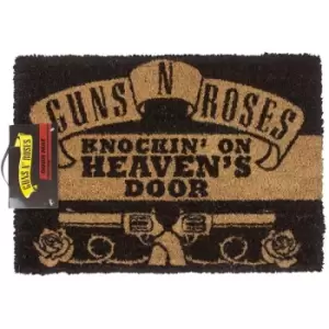 Image of Official Knockin On Heavens Door Door Mat (One Size) (Brown/Black) - Brown/Black - Guns N Roses