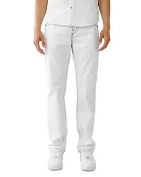 Image of True Religion Ricky Flap Straight Fit Super T Jeans in Optic White