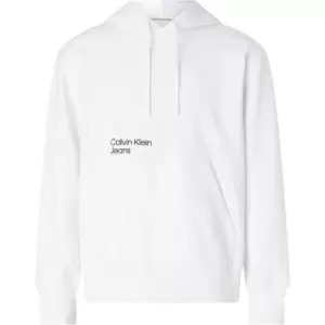 Image of Calvin Klein Jeans Blurred Colored Address Hoodie - White