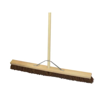 Image of Faithfull FAIBRBASS36H Stiff Bassine Broom 900mm (36in) + Handle &...
