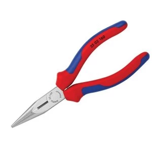 Image of Knipex Snipe Nose Side Cutting Pliers (Radio) Multi-Component Grip 160mm (6.1/4in)