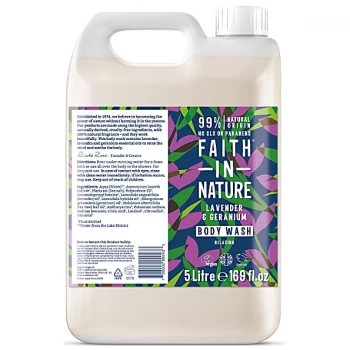 Image of Faith in Nature Lavender & Geranium Body Wash - 5L
