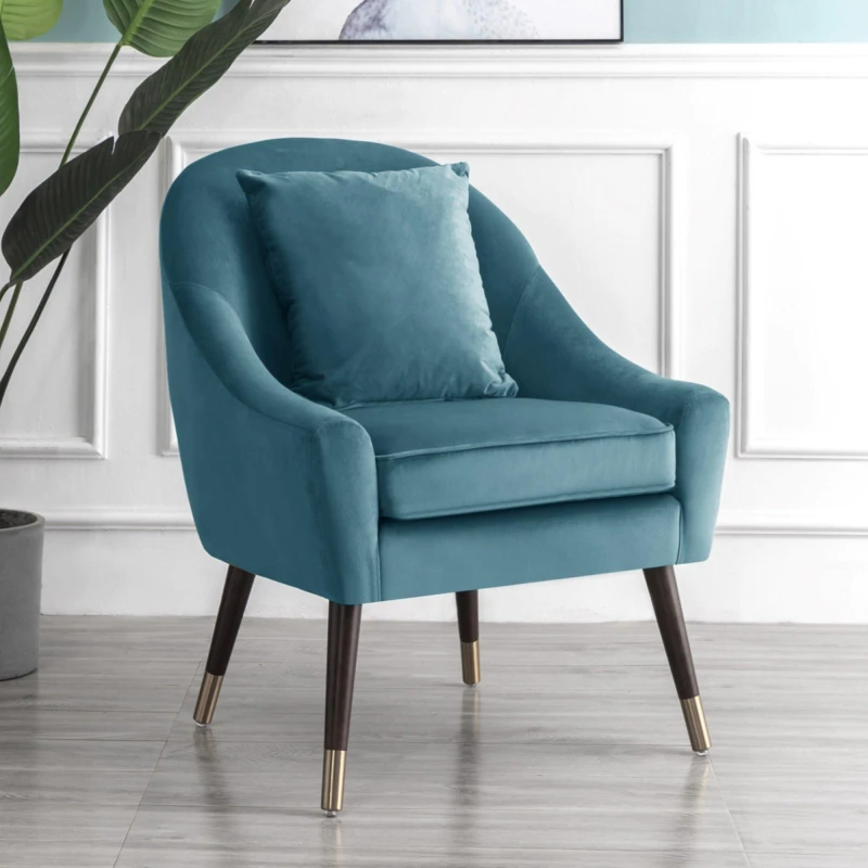 Image of Artemis Home Octavia Accent Chair in Teal Teal Unisex