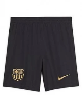 Image of Nike Youth Barcelona 20/21 Away Shorts - Black/Gold, Size L