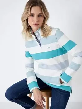 Image of Crew Clothing Half Button Sweatshirt - Multi, Size 14, Women