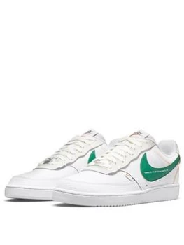 Image of Nike Court Vision Low Premium - White/Green, Size 7, Men