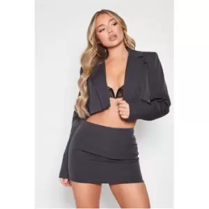 Image of I Saw It First Premium Woven Mini Skirt Co-Ord - Grey