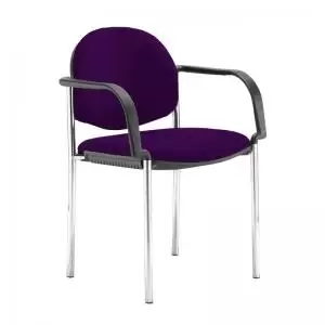 Image of Coda multi purpose stackable conference chair with fixed arms - Tarot