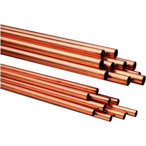 Image of Wickes Copper Tube 15mm x 3m Pack 10