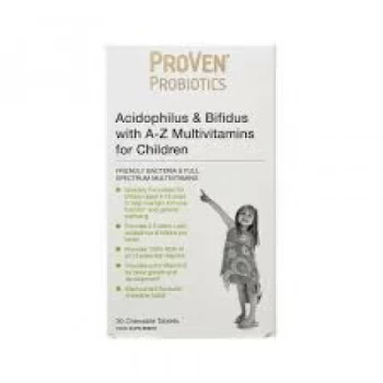 Image of Proven Lactobacillus & Bifidus A-Z Multivits Child Tablets - 30s