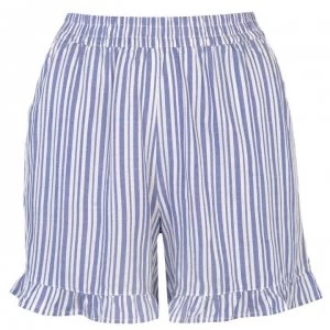 Image of Only Womens Shine Shorts - Cloud/Blue Stip