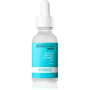 Image of Revolution Skincare Hyaluronic Acid & 2% Alpha Arbutin Radiance Moisturising Serum 30ml