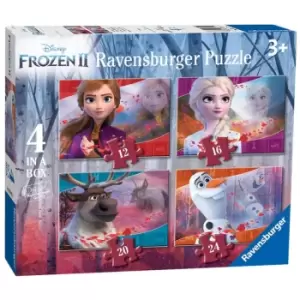Image of Disney Frozen 2, 4 in a Box (12, 16, 20, 24pc) Jigsaw Puzzles, 19x14cm