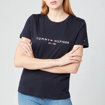 Image of Tommy Hilfiger Womens TH Essentials Hilfiger Regular T-Shirt - Desert Sky - M