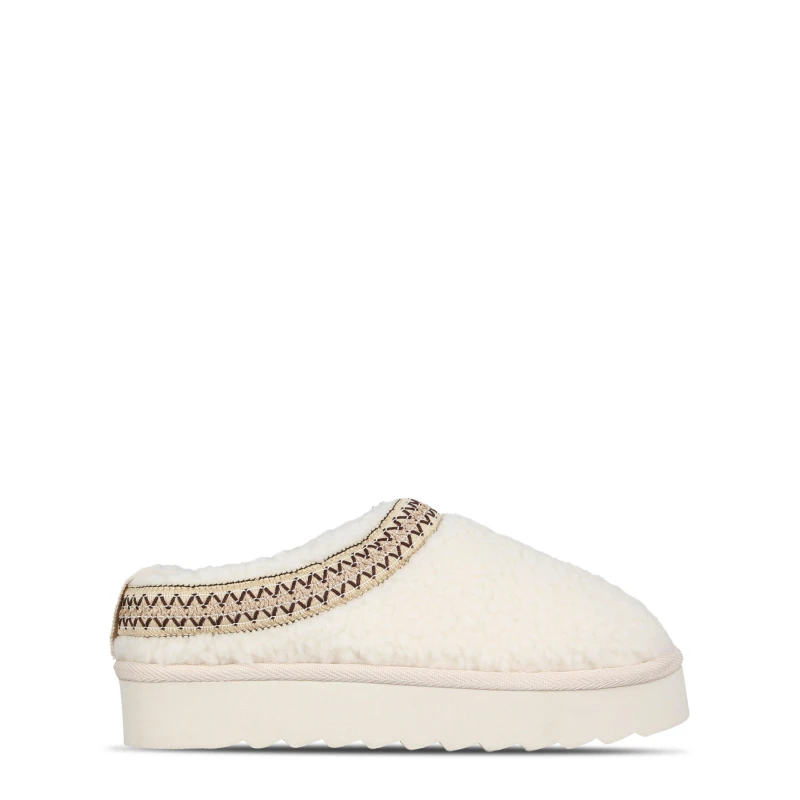 Image of Be You Trim Mule Flat Ankle Boots - Cream Cream 3