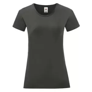 Image of Fruit Of The Loom Womens/Ladies Iconic T-Shirt (XXL) (Light Graphite)