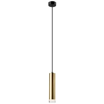 Image of Lamkur Lighting - Diego Slim Pendant Ceiling Lights Gold, 1x E27