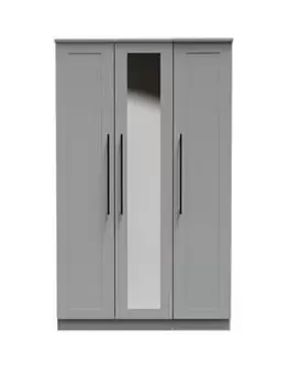 Image of Swift Hayle Part Assembled 3 Door Mirrored Wardrobe