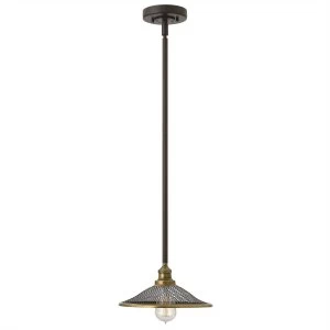 Image of 1 Light Dome Ceiling Pendant Buckeye Bronze, E27