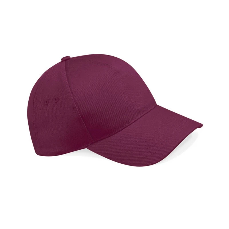 Image of Beechfield Beechfield Men Ultimate 5 Panel Cap in Burgundy Burgundy One Size Male 5063425297023