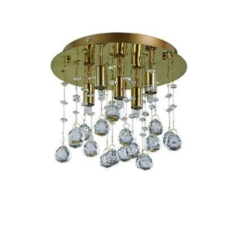 Image of Moonlight 5 Light Small Ceiling Pendant Gold, G9