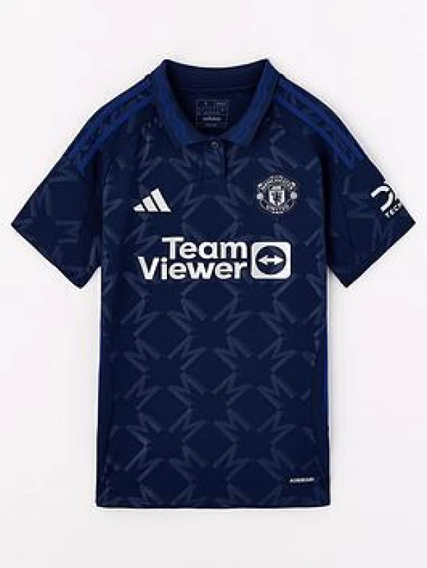 Image of adidas Manchester United Away Shirt 2024 2025 Womens - Blue Blue S
